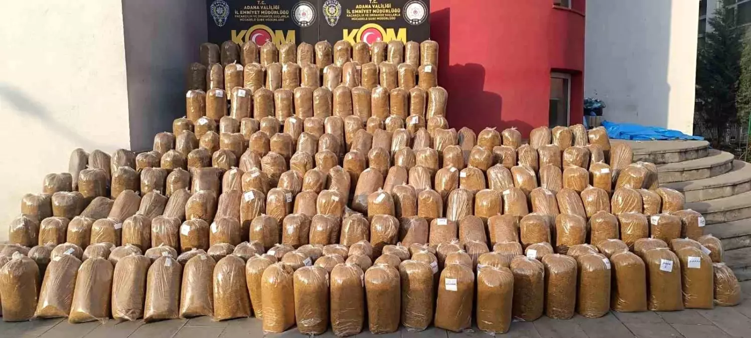 Adana'da 2 Ton Kaçak Tütün Ele Geçirildi