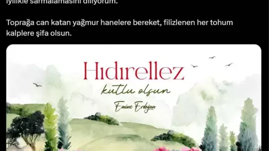 Emine Erdoğan Hıdırellez'i Kutladı