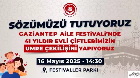 Gaziantep'te Aile Yılı Festivali Başlıyor