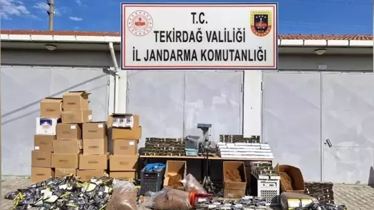 Kapaklı'da Kaçak Makaron Operasyonu