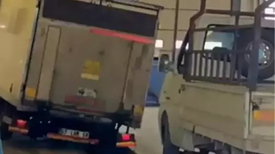 Adana'da Araç Muayene İstasyonunda Kaza