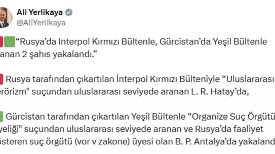 İki Suçlu Operasyonla Yakalandı