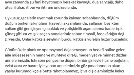 Devlet Bahçeli'den Anneler Günü Mesajı