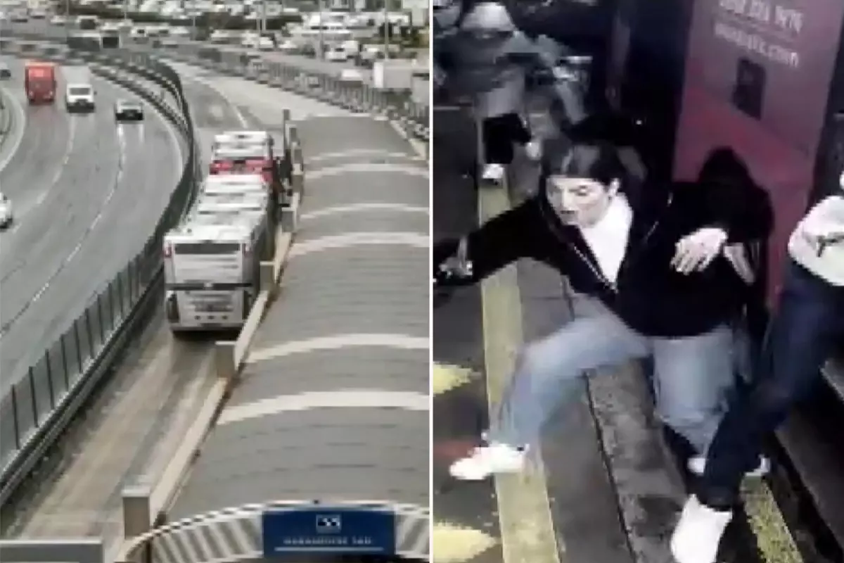 Beylikdüzü'nde 1 kişinin hayatını kaybettiği metrobüs kazasının meydana geldiği an görüntülendi
