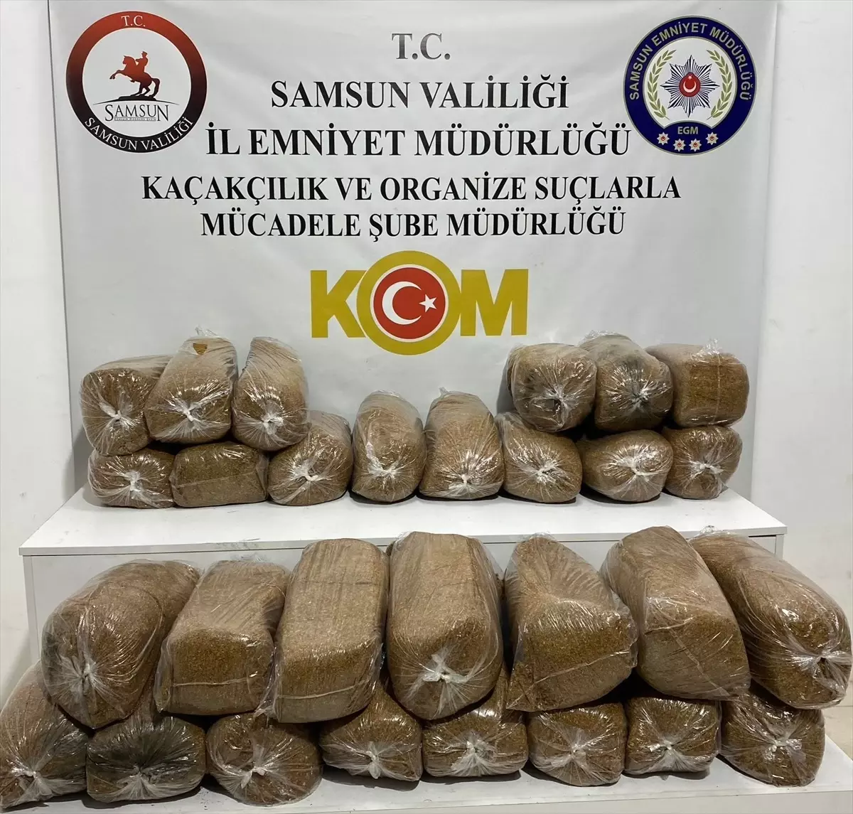 Samsun'da 145 kg Kaçak Tütün Ele Geçirildi