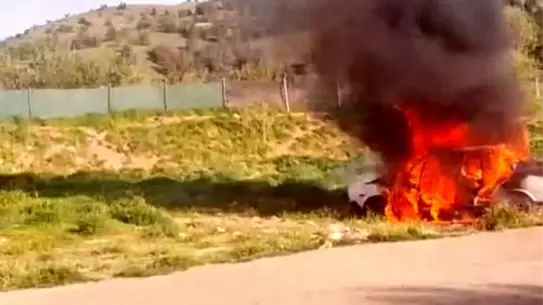 Çankaya'da Araç Yangını