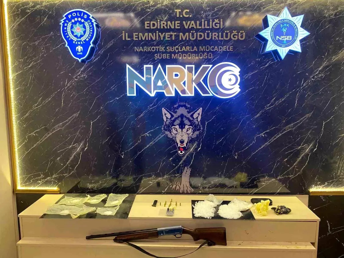 Edirne'de 823 gram metamfetamin yakalandı