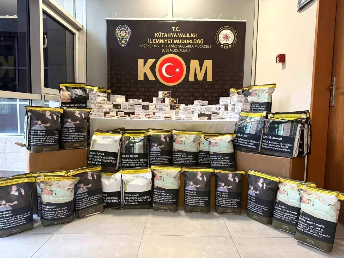 Kütahya'da Kaçak Tütün Operasyonu