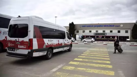 SAMSUN'da SAMAIR Havalimanı Ulaşım Hizmeti 184 Bin Yolcu Taşıdı