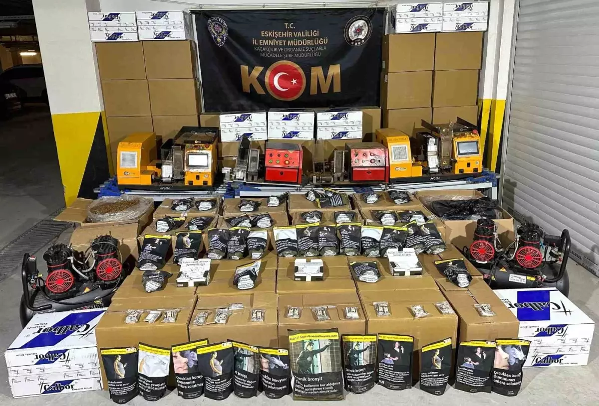 Eskişehir'de 1 Milyon Liralık Kaçak Sigara Operasyonu