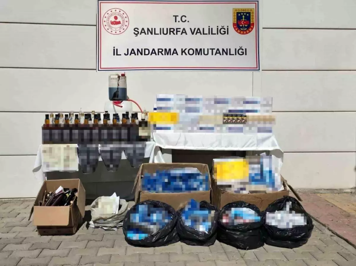 Şanlıurfa'da Kaçak Tütün ve Alkol Operasyonu