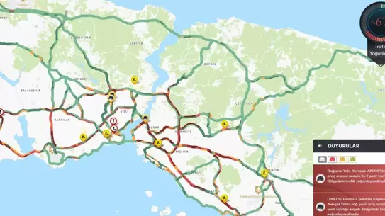 İstanbul'da yoğun trafik