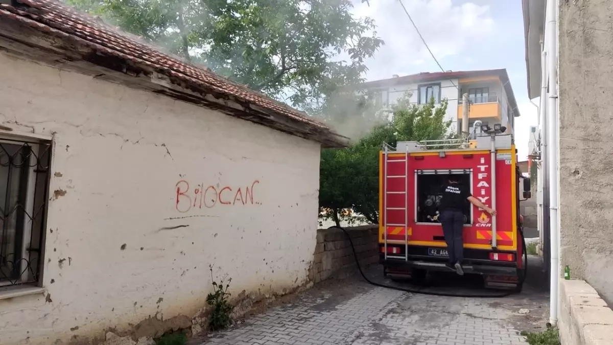 Kulu'da Boş Evde Yangın Çıktı