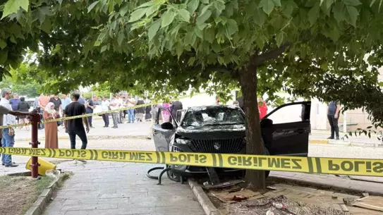 Diyarbakır'da Hastane Bahçesinde Kaza