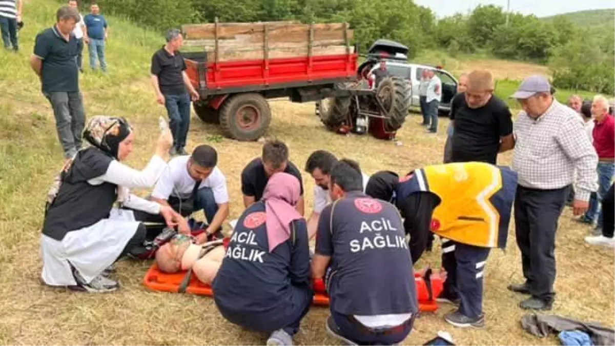 Bilecik'te Traktör Devrildi, Sürücü Ağır Yaralandı