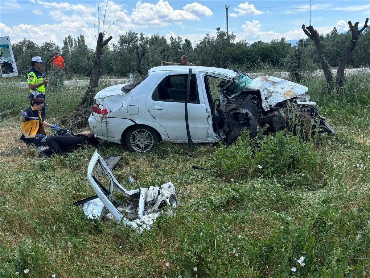 Zeytinliğe Devrilen Araçta 3 Yaralı