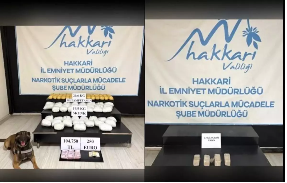 Hakkari'de 51 Kilo Uyuşturucu Ele Geçirildi