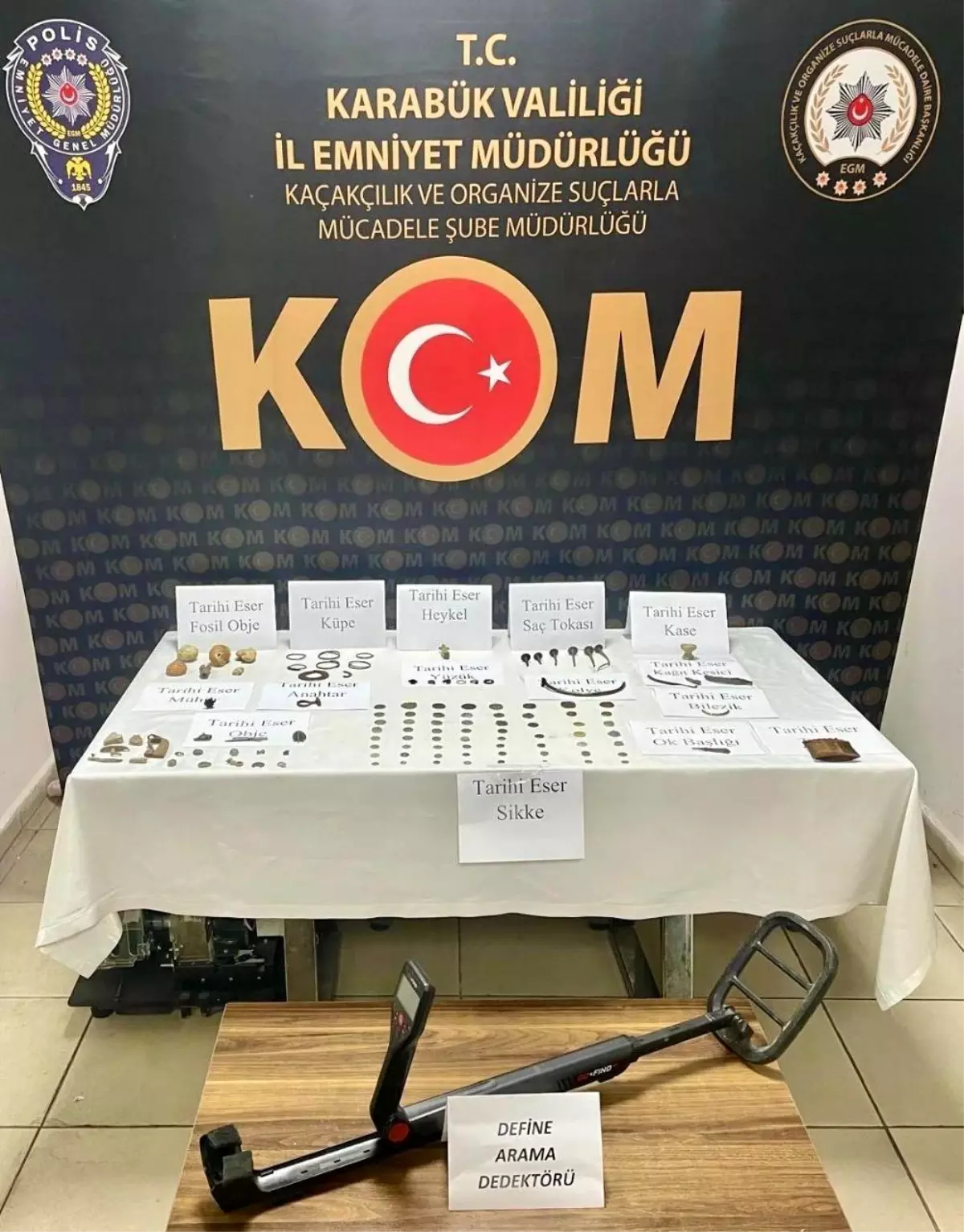 Karabük'te Tarihi Eser Operasyonu