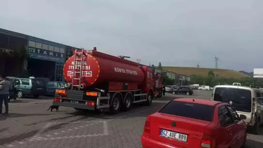 Seydişehir'de Oto Tamirhanesi Yangını