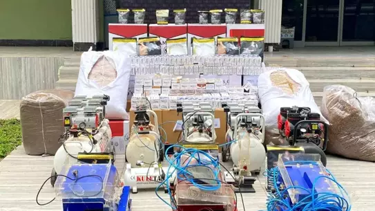 Uşak'ta Kaçak Makaron Operasyonu