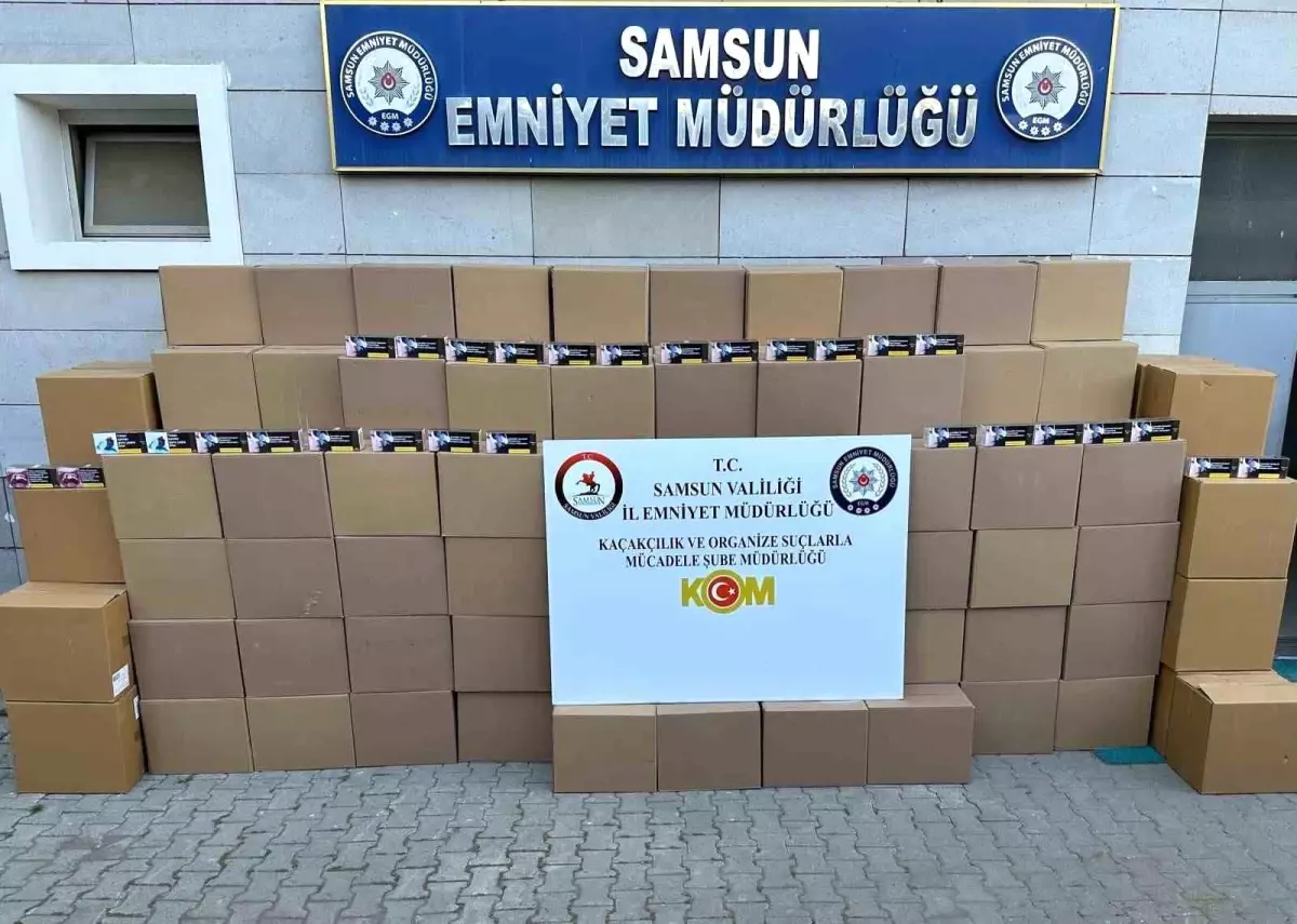 Samsun'da 2,2 Milyon Kaçak Makaron Ele Geçirildi