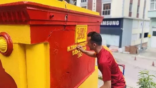 Gerze'de Şampiyon Çeşme Galatasaray Renklerine Büründü