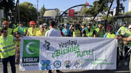 Şanlıurfa'da 12. Yeşilay Bisiklet Turu Düzenlendi
