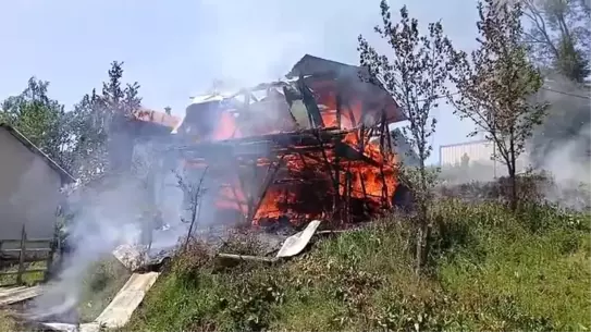 Hendek'te Yangın: Yayla Evi Alev Alev Yandı